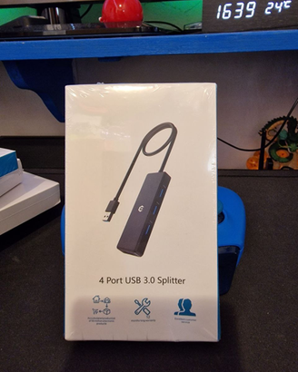 Hub USB 3.0 4 porte pc Mac notebook NUOVO