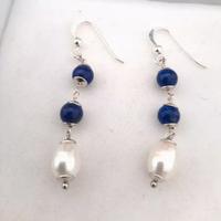 Orecchini In Argento 925 Perle A.Dolce e Lapis