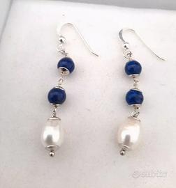 Orecchini In Argento 925 Perle A.Dolce e Lapis