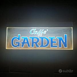 Insegna luminosa vintage caffè Garden