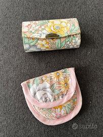 Set portarossetto e specchietto floreale Cioè 80