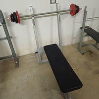 Panca Palestra + Bilanciere e pesi 20 kg 