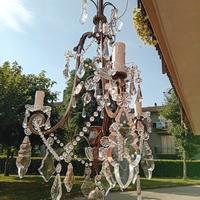 LAMPADARIO GOCCE E CATENELLE MURANO  RESTAURATO 