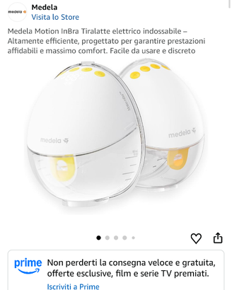 Tiralatte elettrico Medea Motion inbra 2y garanzia