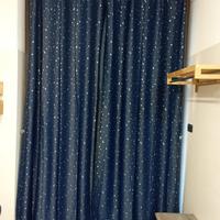 2 Tende coprenti blu navy e stelle 120x235