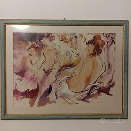 Quadro "Tre figure femminili" Franco Murer