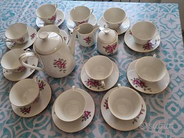 Set tè vintage 12 persone Bavaria porcellana 