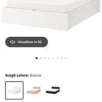 Letto Malm Ikea una piazza e mezzo contenitore