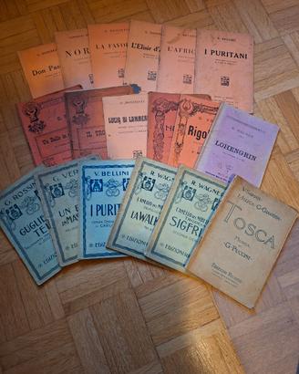 Lotto 18+3 Libretti d'Opera Storici d'Epoca