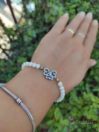 Bracciale d'argento e perle