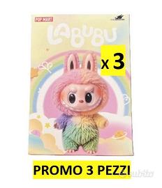 LABUBU PROMO 3 PEZZI, Linea a Sorpresa Arcobaleno