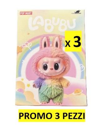 LABUBU PROMO 3 PEZZI, Linea a Sorpresa Arcobaleno