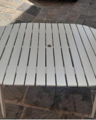 Tavolo ovale bianco modello Nardi doga bistrot