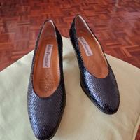 scarpe  donna vero pitone nero n. 36. 1/2