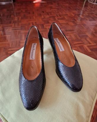 scarpe  donna vero pitone nero n. 36. 1/2