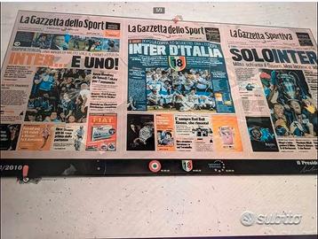 Lastra celebrativa triplete Inter