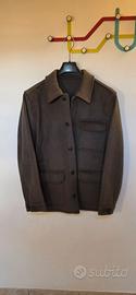 Overshirt misto lana Mango dark brown