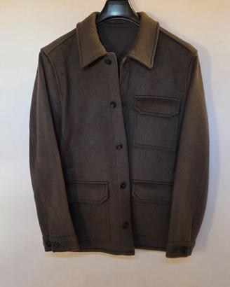 Overshirt misto lana Mango dark brown