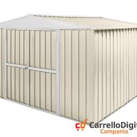 Box in Acciaio da giardino 360x345cm avorio