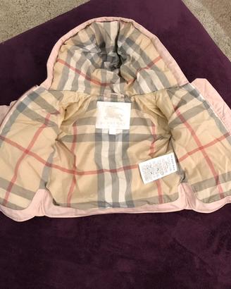 Piumino Burberry rosa tg 3/6 mesi