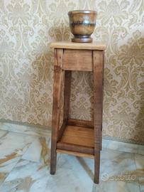 Colonnina in legno noce nuova restaurata