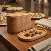 SET DI 10PZ. VASSOI OVALI DA APERITIVO IMPILABILI