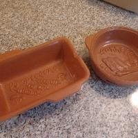 set 2 pirofile da forno in terracotta