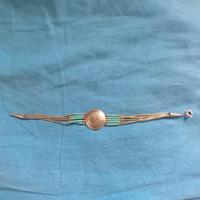 Bracciale a fili argento e turchese