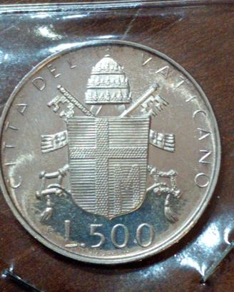 lire 500 Vaticano argento 