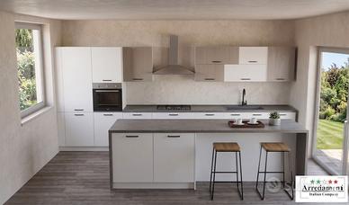 CUCINA LINEARE CON ISOLA MOBILI DI QUALITA' CUCINE