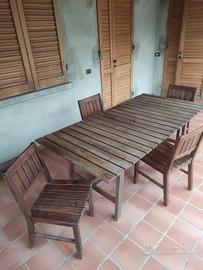 tavolo legno+sedie 
