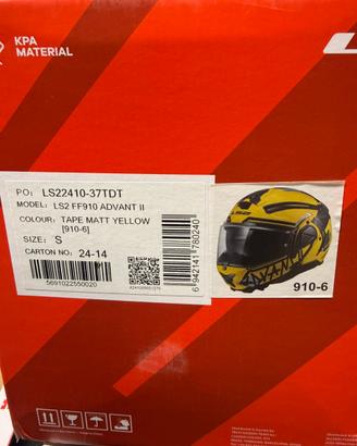 Casco LS2 Advant II Tape Matt Yellow