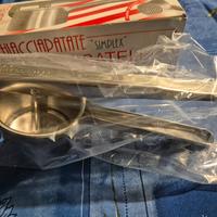 Schiacciapatate in acciaio inox 18/10 nuovo