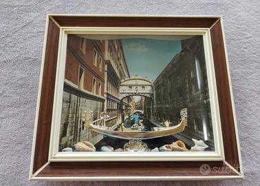Quadro tridimensionale vintage Venezia 