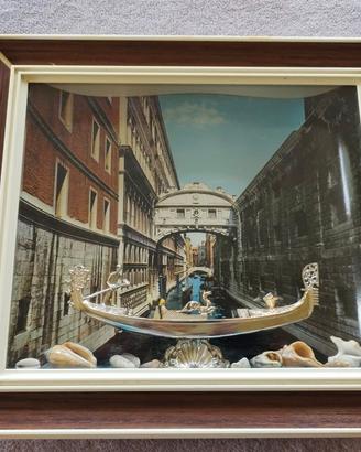 Quadro tridimensionale vintage Venezia 