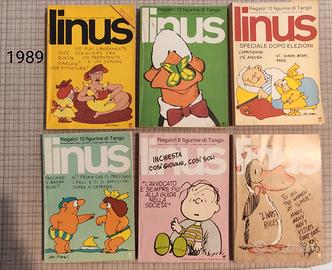 lotto n. 6 fumetti Linus anno 1989