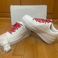 Sneakers basse SupremexNike Air Force 1 bianche/37