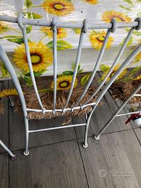 Set di 6 Sedie in ferro battuto