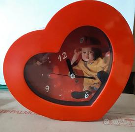 Orologio a cuore per camerette ragazzi
