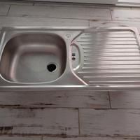 Lavabo in acciaio una vaschetta 