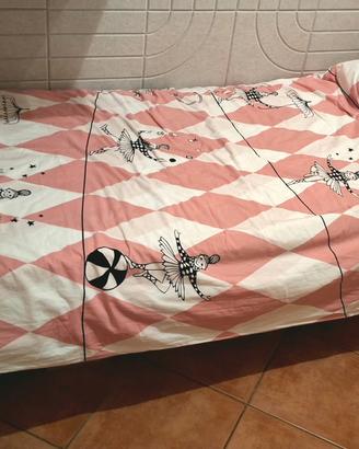 Struttura letto singolo con rete e mater 90x200