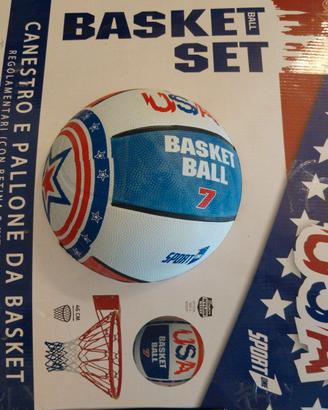 N. 2 scatole di Canestro e pallone da  basket