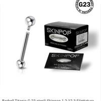 Piercing barbell in Titanio G-23 sterili 1.2-12-3