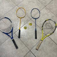Racchette da tennis e da badminton