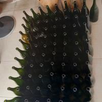 97 bottiglioni vetro verde scuro 1,5 litri