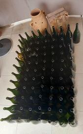 97 bottiglioni vetro verde scuro 1,5 litri