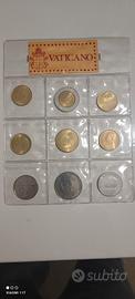 monete set lire 500 , 200 ,100 , 50 , 20 vaticano