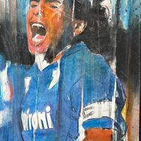 Dipinto a mano Diego Armando Maradona cm 30x40
