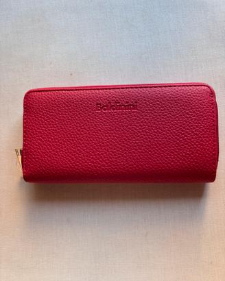 Portafoglio donna in pelle rossa