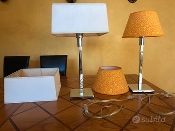 Abatjour coppia con 2 paralumi